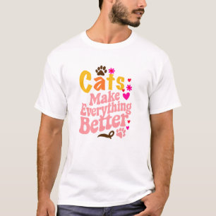 Camiseta Gatos Melhoram Tudo