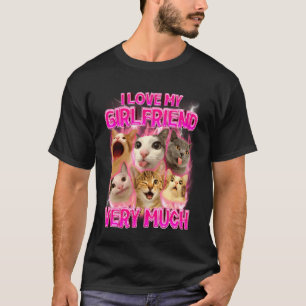 Camiseta Gatos Meme Gato Engraçado Amante de Gatos Frases d