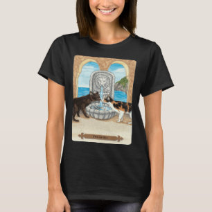 Camiseta Gatos Místicos Dois do Mar Tarot Card Blackcraft H