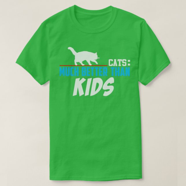 Camiseta Gatos Muito Melhor Que Crianças (Frente do Design)
