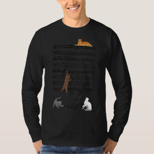 Camiseta Gatos Musicais E Gatos De Música