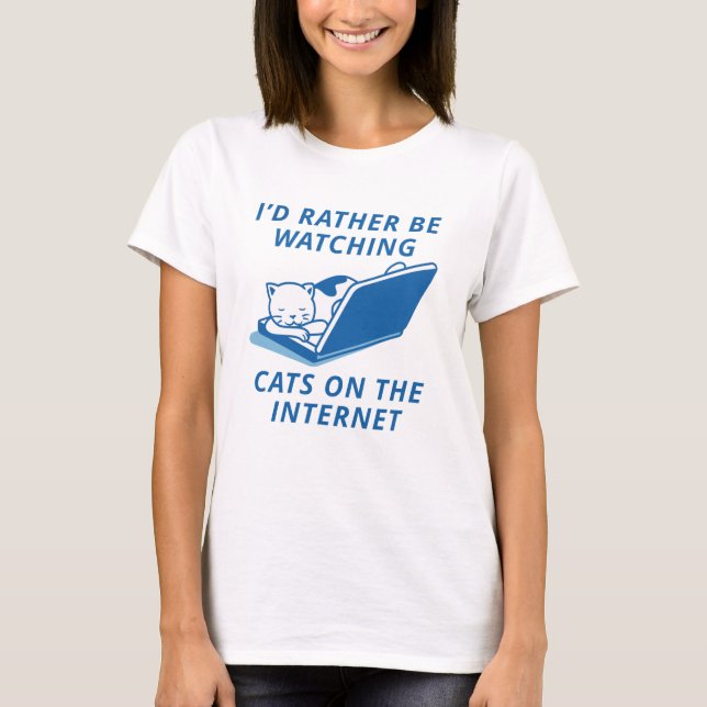Camiseta Gatos Na Internet (Frente)
