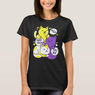 Camiseta Gatos Não Binários De Gelbt De Gelbt De Gelbt De S