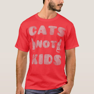 Camiseta Gatos Não Crianças Engraçados Diz Humor Gato Dizen