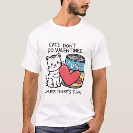 Camiseta Gatos não fazem Namorados... Kitten ama atum