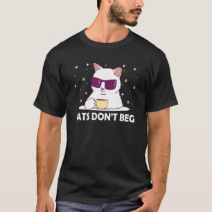Camiseta Gatos Não Mendigam Mãe de Gato Pai de Gato Humor D
