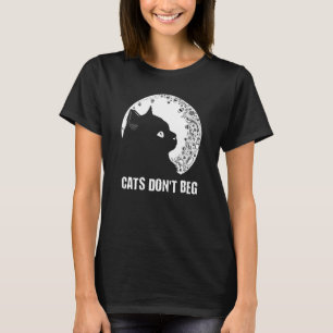 Camiseta Gatos Não Mendigam Mãe de Gato Pai de Gato Humor F