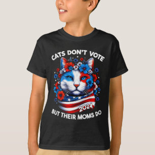 Camiseta Gatos não votam, mas suas Mães fazem 2024 mulheres