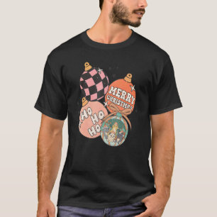 Camiseta Gatos Natal Groovy Feliz Natal Vibrações Inverno H