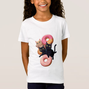 Camiseta "Gatos negros e rosquinhas deliciosas: uma combina