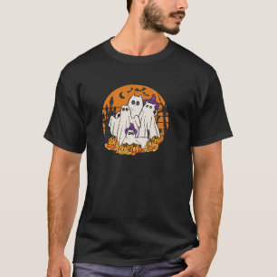 Camiseta Gatos Negros em Fantasma Figurino de Halloween Pum
