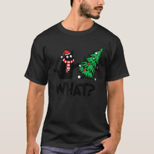 Camiseta Gatos Negros Engraçados Presentes Puxando Árvore D