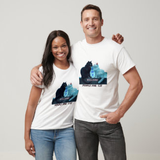 Camiseta Gatos Negros, Homens E Mulheres