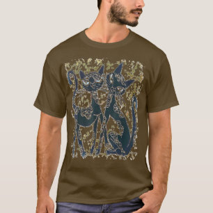 Camiseta Gatos Negros, roupa humorística encantadora