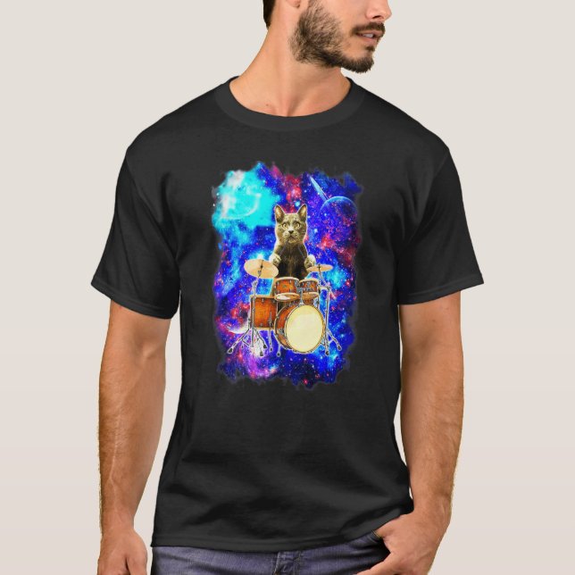 Camiseta Gatos No Espaço Exterior (Frente)