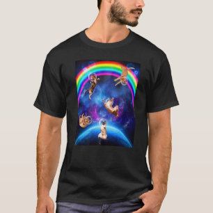Camiseta Gatos No Espaço Kitten Espaço Exterior Galáxia Gat