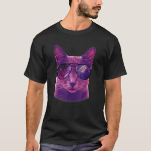 Camiseta Gatos No Espaço Sideral Gatos Cósmicos Gatos Espa