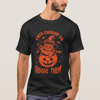 Camiseta Gatos nos Escolhem, Nós não os Escolhemos. Dia das
