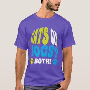 Camiseta Gatos Ou Cães Ambos Adolescentes De Gatos