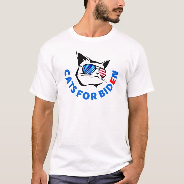 Camiseta Gatos para Biden, joe biden (Frente)