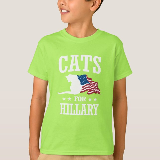 CAMISETA GATOS PARA HILLARY (Frente)