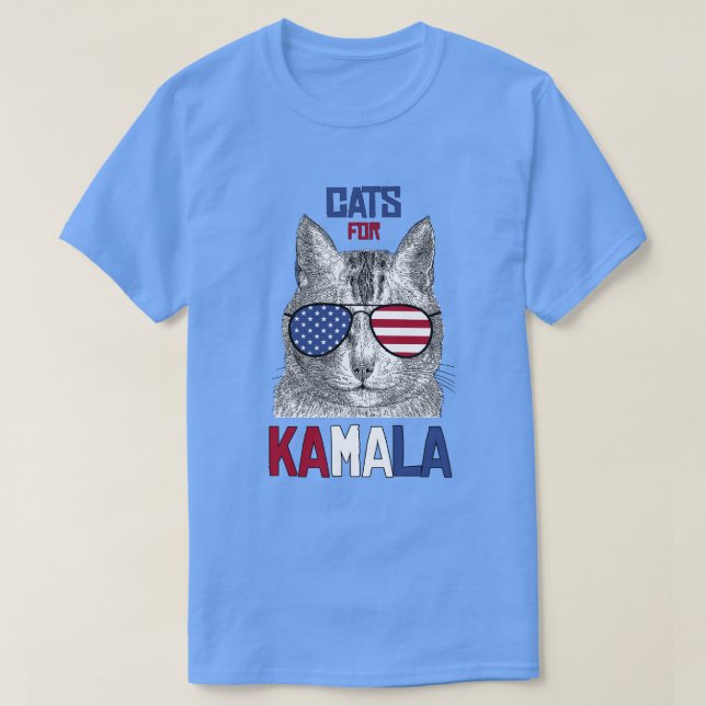 Camiseta Gatos para Kamala (Frente do Design)