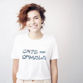 Camiseta Gatos para Kamala Cat Typografia Original