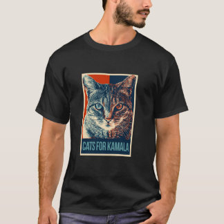 Camiseta Gatos para Kamala Kamala Harris 2024 Comma La T S