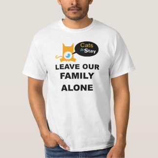 Camiseta Gatos para permanecer a licença nossa família