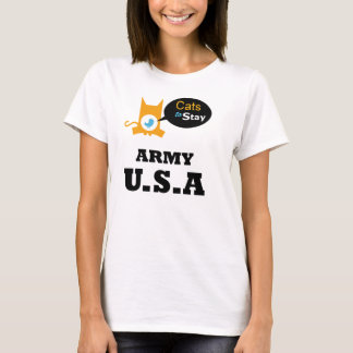 Camiseta Gatos para permanecer o setor dos amantes do gato