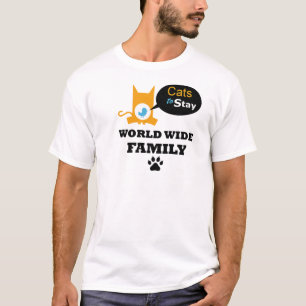 Camiseta Gatos para permanecer o uniforme mundial da