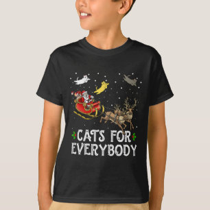 Camiseta Gatos Para Todo Mundo Brincadeira De Natal Xmas Mu