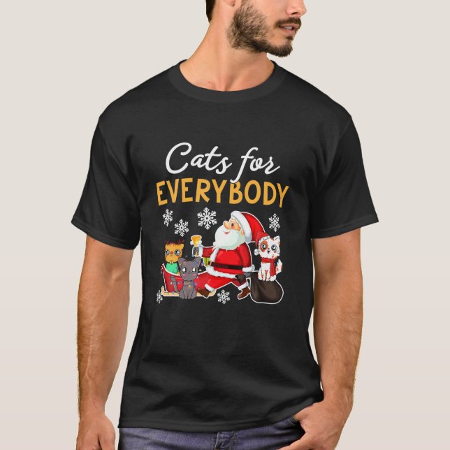 Camiseta Gatos Para Todo O Natal (Frente)