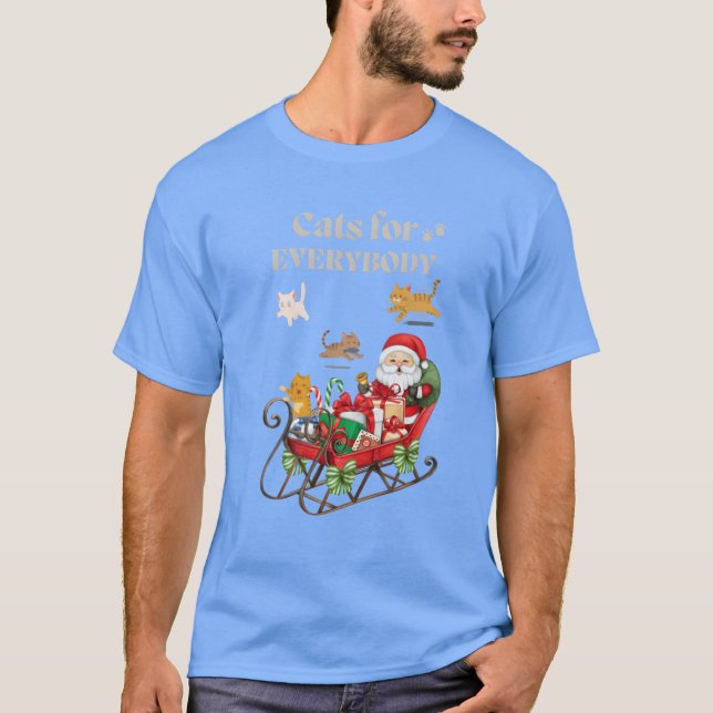 Camiseta Gatos Para Todos Gato Natal Feio Para (Frente)