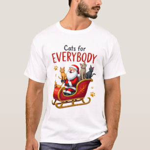 Camiseta Gatos Para Todos Gato Natal Natal Feio