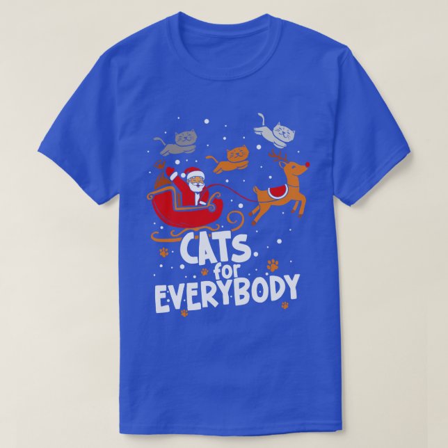Camiseta Gatos Para Todos Natal Feliz Natal (Frente do Design)