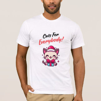 Camiseta gatos para todos o natal