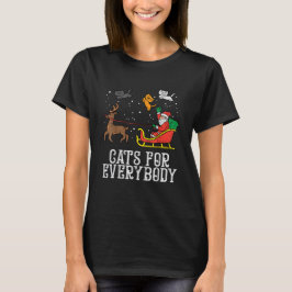 Camiseta Gatos Para Todos Os Casos De Natal Gato Engraçado 