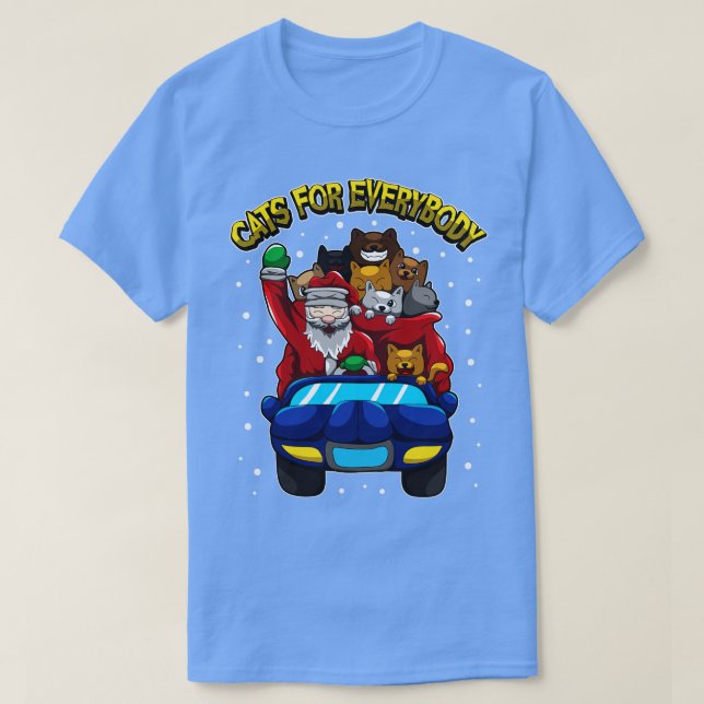 Camiseta Gatos Para Todos Os Gatinhos De Natal (Frente do Design)