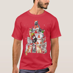 Camiseta Gatos Para Todos Os Gatos De Natal Xmas Cristo