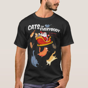 Camiseta Gatos para todos os gatos engraçados do Natal