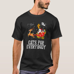 Camiseta Gatos Para Todos Papai Noel PJs de Natal Gato de N