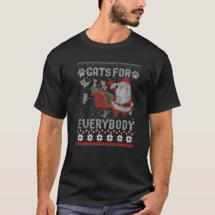 Camiseta Gatos Para Todos Papai Noel Pjs Feios De Natal Gat