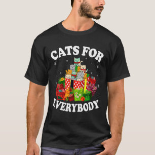 Camiseta Gatos Para Todos Papais noeis De Árvore De Natal