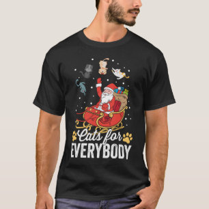 Camiseta Gatos Para Todos Papais noeis Feliz
