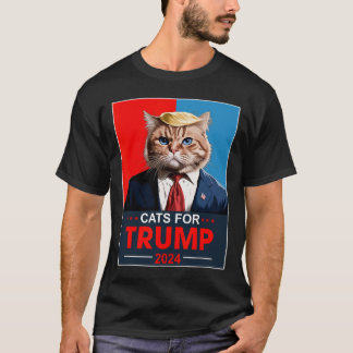 Camiseta Gatos Para Trump 2024 Divertido Vote Em Trump Gato