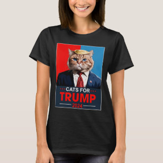 Camiseta Gatos Para Trump 2024 Divertido Vote Em Trump Gato