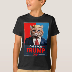 Camiseta Gatos Para Trump 2024 Divertido Vote Em Trump Gato