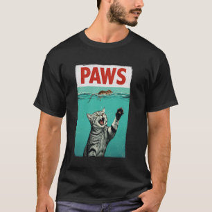 Camiseta Gatos Paródia Amante de Gatos Perseguindo um Rato
