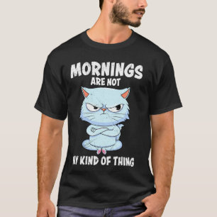 Camiseta Gatos Persas MANHÃS NÃO SÃO MINHA PRAIA Diversão